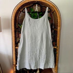 Eileen Fisher Linen Sundress with Sequins Sz 16